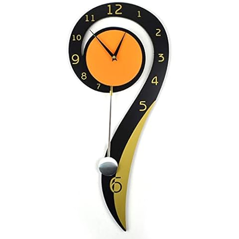 Reloj de Pared WDSDJ Moderno y Silencioso Swing Cuarzo (23.6"x 10.2") Cover