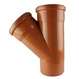 KG Y-Stück Winkel 67° Rohrabzweig Verbindung Verzweigung Formteil orange DN 160/160/67°