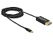 Produktbild Delock USB Kabel Type-C zu DisplayPort (DP Alt Mode) 4K 60 Hz 2 m koaxial