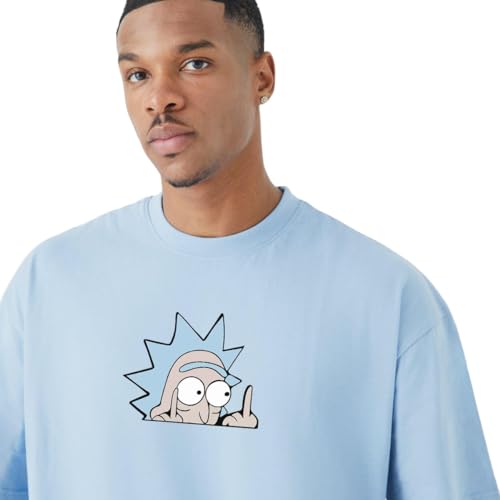 Camiseta Azul Opala Grande Oversized Rick Nervous DNV