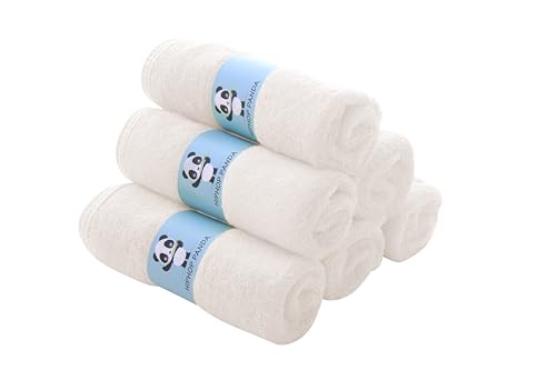 image for HIPHOP PANDA Baby Washcloths, Rayon Made from Bamboo - 2 Layer Ultra S