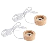 Socle en bois pour lampe : fabriqué en bois avec LED intégrée, finition soignée, ce socle est résistant aux chocs et aux déformations. socle pour éclairage LED