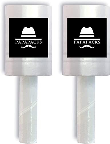 2 Pack 6 Inch X 1000 Ft Mini Stretch Wrap Film With Handle Packing Wrap, Plastic Wrap For Moving, Industrial Stretch Wrap Roll For Furniture Moving, Storing Food | Packing Shrink Wrap For Moving #TOP1