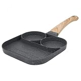Frigideira Antiaderente 3 Em 1 Multiuso Frita Ovos Sem óLeo NãO Gruda DuráVel Acessório Essencial para O Café Da Manhã (2 buracos)