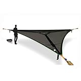 Tentsile Trillium Giant Hammock, The Original Tree Tent Company, 6 Adult Capacity, Anti-Roll, Central Hatch, Ratches and Straps Included, Designed in The UK (6 Person, Black Mesh)
