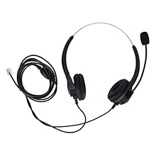 [RJ9-PORT-TELEFONHEADSET]: The high-quality call centre headset with noise reduction is compatible with wired telephone systems and landline phones with RJ9 ports. Wide practical: phone headsets are very suitable for call centres, telemarketing, onli...
