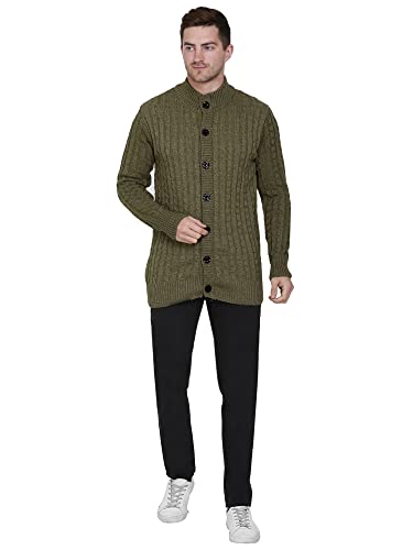 Image of Matelco Mens Woollen Buttoned Sweater Full Sleeves for Winters