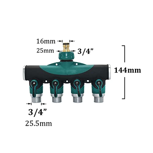 Répartiteur d'eau en laiton double vanne avec connecteur rapide pour un débit fluide - 3