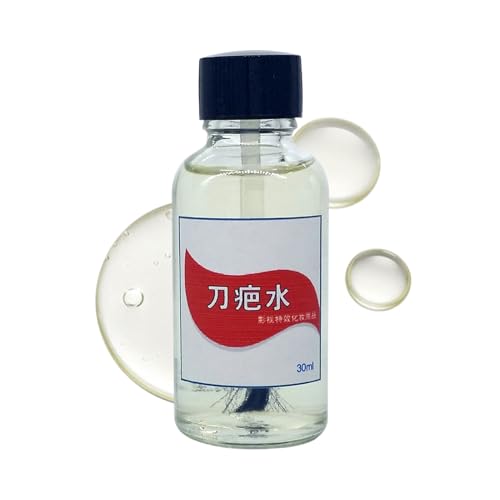 Gcerfby メイクアップ用 傷跡リキッド,30ml 安全 コスプレ ボディペイント - リアル コスプレメイク 傷跡液,エスケープルーム ホラー テーマパーティー 劇場 パフォーマンス カーニバル 仮面舞踏会用