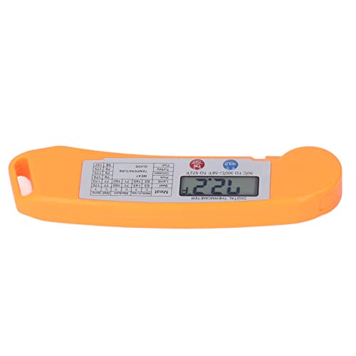 Foldable Food Thermometer, Read Cooking Thermometer Electronic Food Thermometer for All Culinary, Thermometer (Orange)