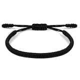 Aucuu Glücksarmband, Freundschaft Armbänder, Geflochtene Freundschaftsarmbänder, Handgefertigt Verstellbar Armbänder, Gewebte Tibet Stil Armband für Frauen Damen Herren Kinder Jungen