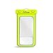 CaliCase Extra Large Waterproof Floating Phone Pouch - IPX8 Waterproof Floating Phone Case with Lanyard for iPhone X-15/ S20-S24/ Pixel 1-8 - Yellow Glow in The Dark