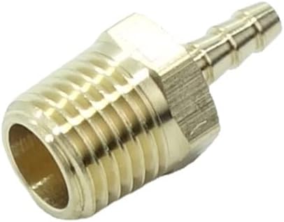 3 Pcs 1/4" Barb to 1/8 NPT Male Pipe Air Hose Fittings Brass Hose Barb Adapter