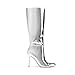 DREAM PAIRS Knee High Boots for Women, Sexy Pointed Toe Stiletto High Heel Boots, Fashion & Classic Dress Shoes,Size 6.5,SILVER-PAT,SDKB2311W