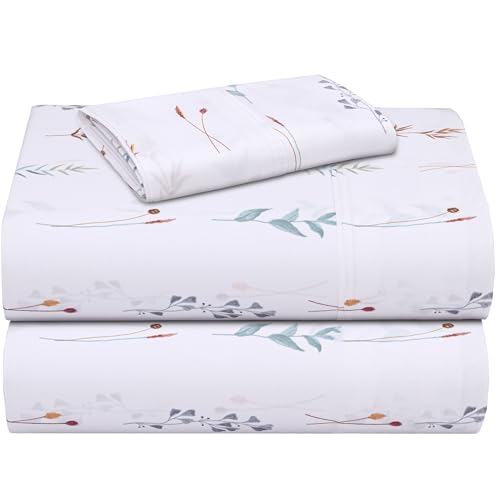 ZOYER 100% Cotton Sheets – Twin XL Size Percale Bedding, Cooling & Breathable, Durable with a Crisp, Soft & Comfortable Feel, 16" Deep Pocket, 3-Piece Set, Fairy Meadows by ZOYER - Used condition - US$29.19