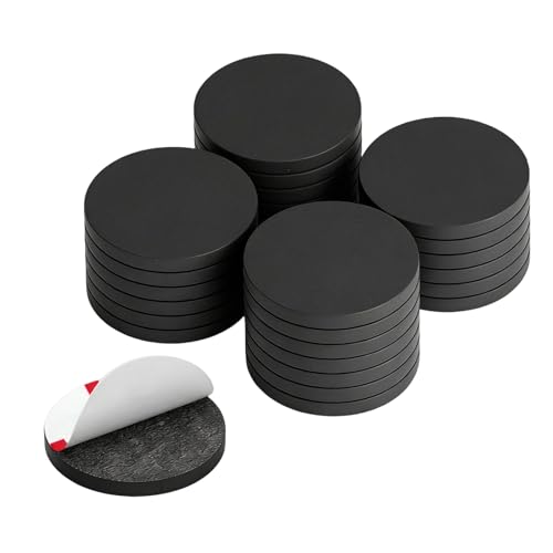 Image of Towjug Flexible Adhesive Magnets for Crafts 1.2x0.08, 30Pcs Peel-&-Stick Magnetic Dots for Classroom, Fridge and Office