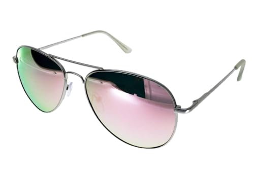 Lunettes de soleil PZ 20006 Argent verres rose pour une clarté visuelle