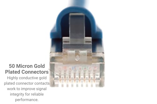 Cable Ethernet Cat6 STP 15 ft Azul miniatura 4