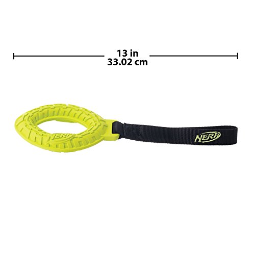Nerf Dog (2-Pack) Tire Glide Tug Dog Toy, Red/Green, Medium #TOP3