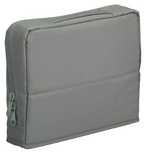 Image of KOKUYO Pencil Case Pouch, Haco-Biz Standing Pen Pouch Bag, Foldable Stand up Pencil Holder Organizer, Large Capacity Portable Pencil Box for Office Supplies, Gray