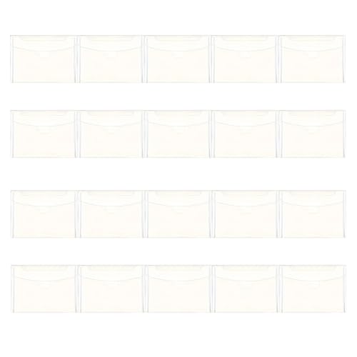 クリアファイルバッグ ドキュメント封筒 防水 クリアストレージバッグ ファイルフォルダー ファイル写真 ジュエリー用 20個