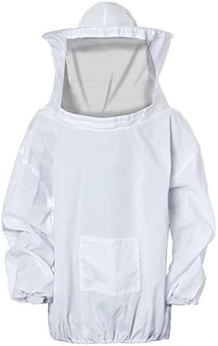 FEIGO Bee Suit, Professional Beekeeping Suit, Beekeeper, Bee Keeping Suit, Jacket, Pull Over, Beekeeping Veil Smock Beekeeper Suit Coat Jacket Equipment with Hat for Men & Women