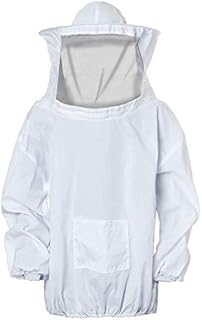 FEIGO Bee Suit, Professional Beekeeping Suit, Beekeeper, Bee Keeping Suit, Jacket, Pull Over, Beekeeping Veil Smock Beekeeper Suit Coat Jacket Equipment with Hat for Men & Women