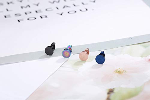 Onnzin Hypoallergenic Titanium Earrings For Sensitive Ears,Implant Grade Titanium Earrings For Women Girls Men 8Mm(Black） #TOP6