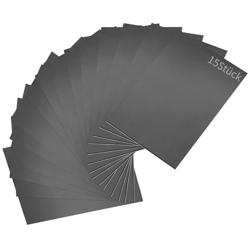 15 Stück Selbstklebende Schaumstoffplatte Schwarz 300mm Länge x 200mm Breitex 1mm Dicke Schaumstoff Platten Geschlossenzellig Neopren mit Kleberücken rutschfeste Schaumstoffmatte für Möbel