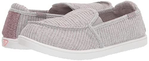 Roxy Girls Minnow Slip On Sneaker Shoe, Grey Exc, 2 Big Kid #TOP6