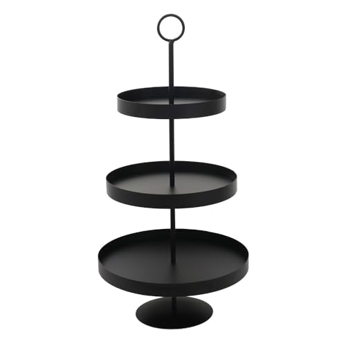 Grafelstein Etagere LENJA schwarz aus Metall modernes Design 3-stöckige Metalletagere