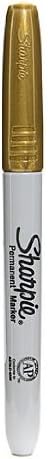 Sharpie Metallic Fine Point Permanent Markers Gold Each [Pack of 12 ]