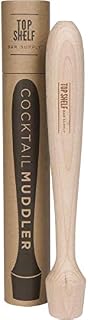Cocktail Muddler - Ergonomic Hardwood Drink Muddler made from Natural Beech Wood.