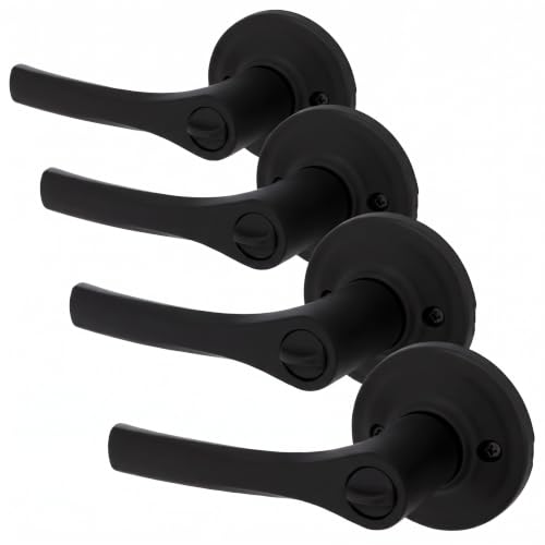 Kwikset Henley interior privacy door handle with lock