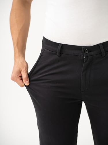 Image of The Pant Project Luxury Cotton Chinos Pants for Men | Stylish Slim Fit Men's Wear Trousers for Office or Party | Mens Fashion Dress Trouser with 2 Way Stretch