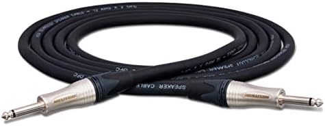 HOSA SKJ Edge Speaker Cables Neutrik 1/4 Inch TS - (50 Feet) (Black)