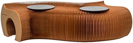 Honismart Indoor Cat Tunnel, Stretching Cat Tunnel Bed, Cat Play Tunnel, Outdoor Cat Tunnel, and Playhouse, Large Cat Tunnel, Cat and Small Animals Playing Paper Tunnel, Outdoor Cat House(Brown)