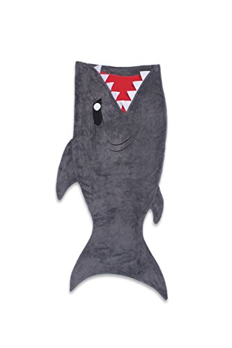Fin Fun Shark Wearable Hooded Blanket for Kids - Kids Wearable Blanket Hoodie - Super Soft Polyester Snuggie, Cozy Blanket with Realistic Animal Details for Boys & Girls