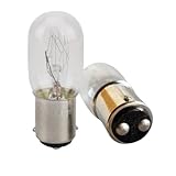 Piumeif (2 PCS) Push in Type Clear Light Bulbs fits for Kenmore Singer Janome Other Old Style Sewing Machine Bulb 15W 120V
