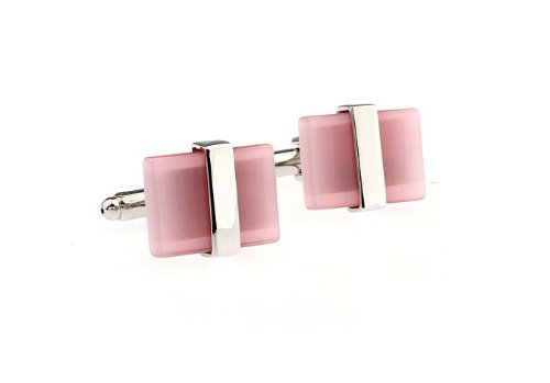 Lbfeel Classic Pink Stone Cufflinks For Mens French Shirt With A Gift Box #TOP1
