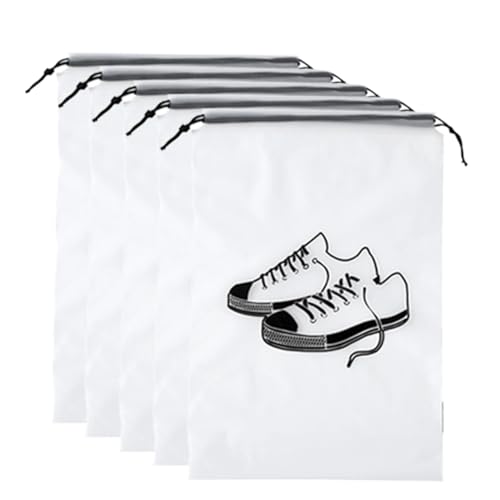 Bolsas de viaje con cordón para zapatos con ventana transparente y tejido impermeable 20 piezas