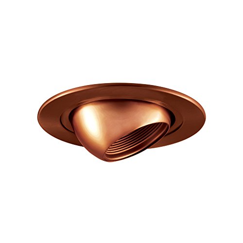Jesco Lighting TM405AB 4-Inch Aperture Low Voltage Trim Recessed Light, Adjustable Eyeball with Step Baffle, Antique Bronze Finish