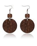 WINXMIN 1 par Pendientes Colgantes Boho,Pendientes de flores, Pendientes Colgantes Madera Estilo Bohemio Vintage para Mujer Regalos Joyería, earrings for women, Estilo renacentista