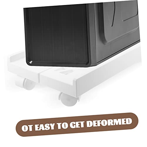 Soporte móvil para torre de computadora con ruedas giratorias, soporte para CPU móvil para oficina, material de capacidad, diseño de barrera protectora fácil de mover miniatura 4