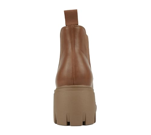 Image of Soda PIONEER ~ Women Lug Sole Mid Heel Chelsea Fashion Ankle Bootie w /Double Elastic Gore