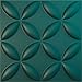 Ekena Millwork 19 5/8"W x 19 5/8"H Wallflower EnduraWall Decorative 3D Wall Panel, Satin Lagoon (Covers 2.67 Sq. Ft.