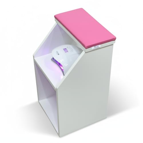 Excelent PRO Reposapiés de Pedicura ergonómico con Superficie Acolchada – Estable, Listo para Usar (No Requiere Ensamblaje) – Rosa, tamaño estándar para salón de uñasy Uso en casa