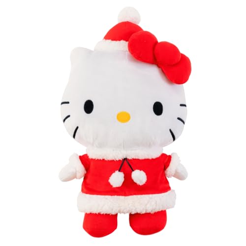 Image of Hello Kitty Santa Holiday & Christmas Bedding Super Soft Plush Cuddle Pillow Buddy, (Officially Licensed Product) By Franco