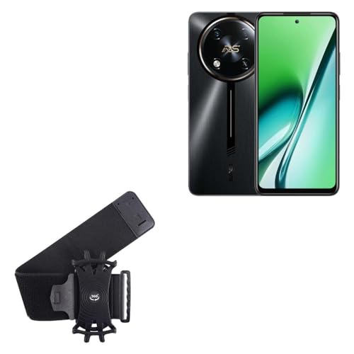 BoxWave Holster Compatible with itel RS4 - ActiveStretch Sport Armband, Adjustable Armband for Workout and Running - Jet Black