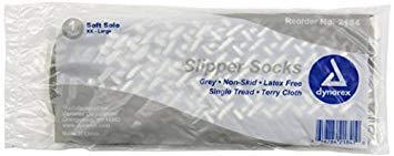 Dynarex Slipper Socks, Grey, XX-Large (5 Pairs)